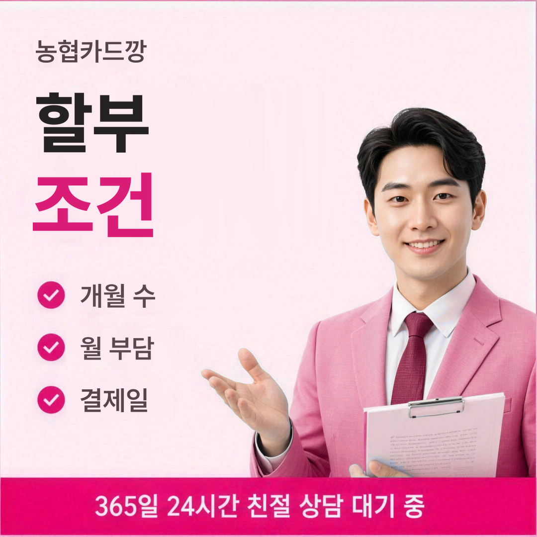 다음머니 농협카드깡 할부 조건 안내