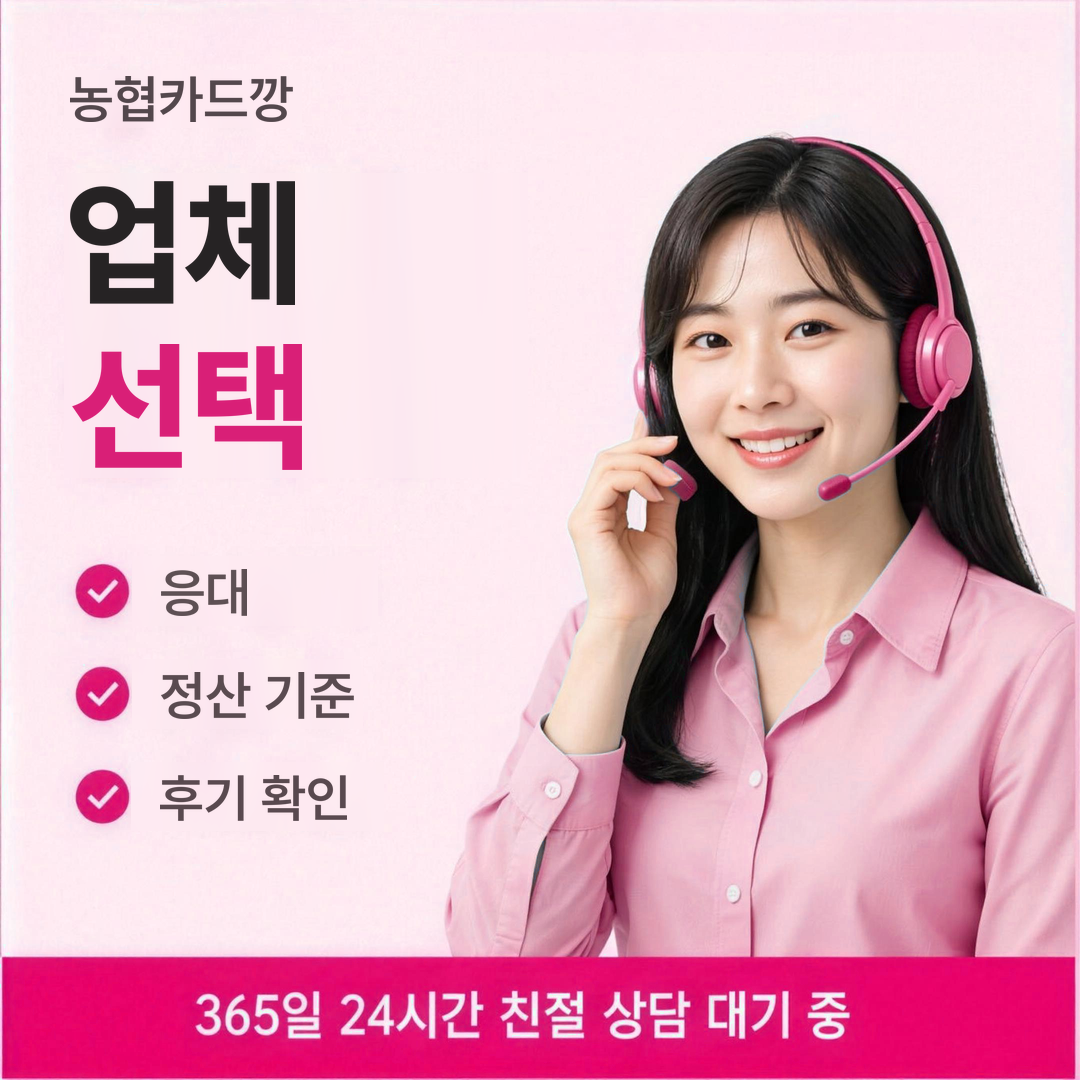 다음머니 농협카드깡 업체 선택 안내